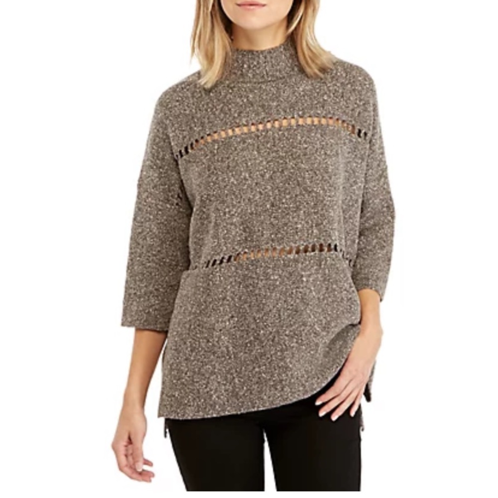 French Connection Milano Mozart Laddered High Neck Sweater XS